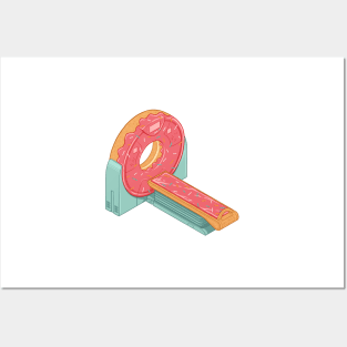 Donut - CT donut scanner isometric illustration Posters and Art